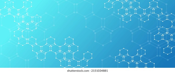 Molecular structure. Biotechnology presentation template vector background