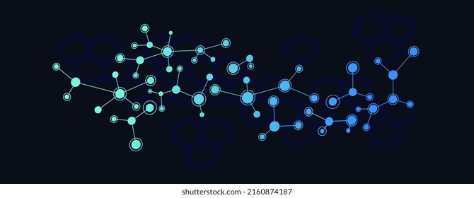 Estructura molecular. Fondo vectorial de la plantilla de presentación de biotecnología	