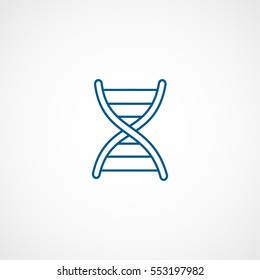 Molecular Structure Blue Line Icon On White Background