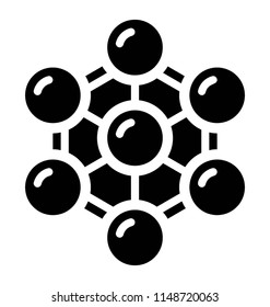 
Molecular structure chemical atom icon graphic 
