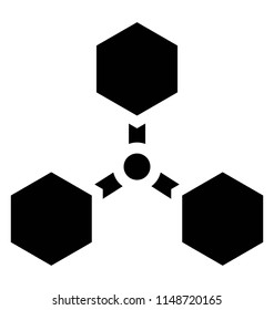 
Molecular structure chemical atom icon graphic 
