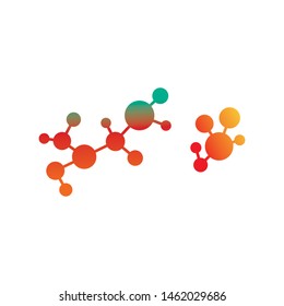 Molecular structure chemical atoms vector illustration