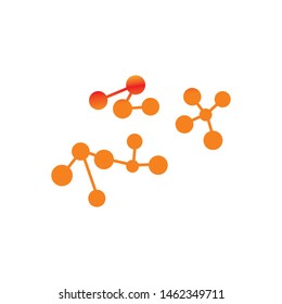 Molecular structure chemical atoms vector illustration