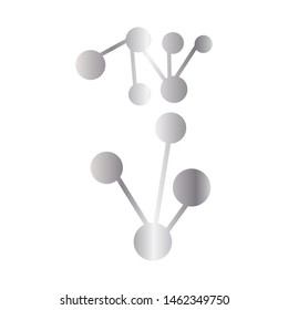 Molecular structure chemical atoms vector illustration