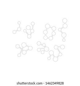 Molecular structure chemical atoms vector illustration