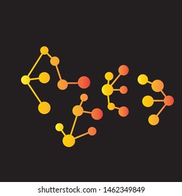 Molecular structure chemical atoms vector illustration