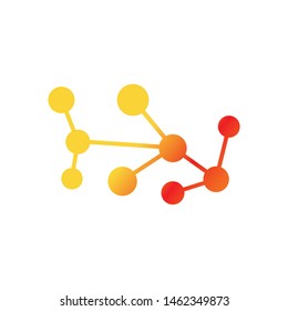 Molecular structure chemical atoms vector illustration