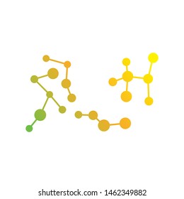 Molecular structure chemical atoms vector illustration