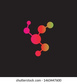 Molecular structure chemical atoms vector illustration