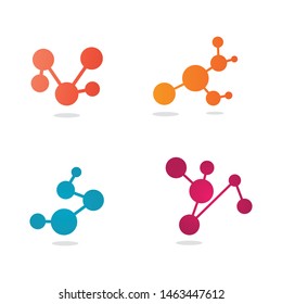 Molecular structure chemical atoms vector illustration