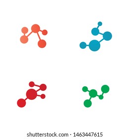 Molecular structure chemical atoms vector illustration
