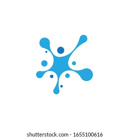 Molecular structure chemical atoms vector illustration