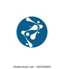 Atomos químicos de estructura molecular ilustraciones vectoriales