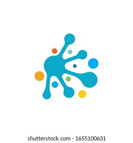 Molecular structure chemical atoms vector illustration