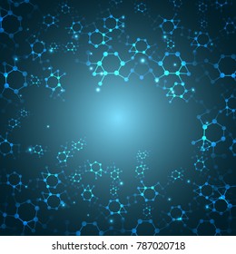molecular structure of chemical substances. Vector illustration.