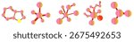 Molecular Structure Clipart Set – 3D Atom and Molecule Illustration for Chemistry, Science, and Educational Design Projects