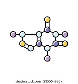 molecular structure color icon vector. molecular structure sign. isolated symbol illustration