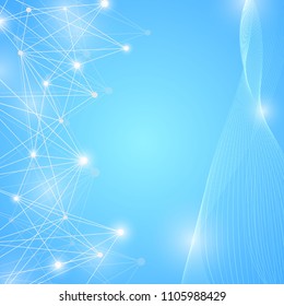 Molecular structure and communication Scientific molecular background for the technology background. Vector illustrations