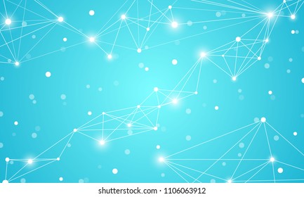Molecular structure and communication Scientific molecular background for the technology background. Vector illustrations