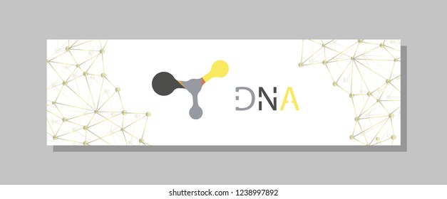 Molecular structure with connected lines and dots. Scientific pattern atom DNA with elements for magazine, leaflet, cover, poster design