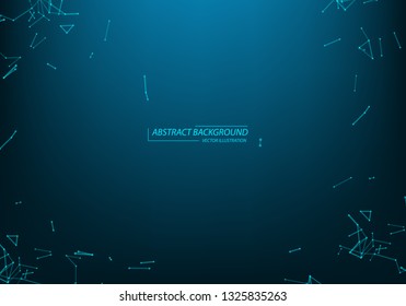 Molecular structure. Connected lines with dots. Chemistry, medicine, science, technology. Geometric abstract background. Polygonal Cyber Structure. Data Connection Concept.