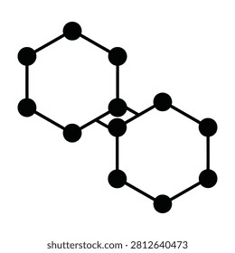 Molecular structure diagram of benzene in chemistry and science education settings