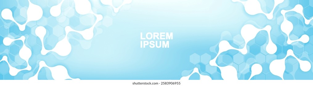 Molecular structure DNA, atom, neurons. Science concept for your design. Connected lines with dots. Medical, technology, chemistry, science background. Vector illustration