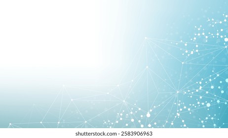 Molecular structure DNA, atom, neurons. Science concept for your design. Connected lines with dots. Medical, technology, chemistry, science background. illustration