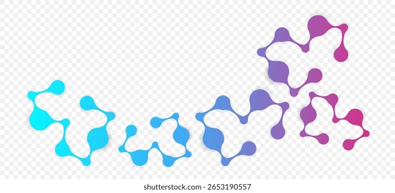 Estructura molecular ADN, átomo, neuronas. Medicina, tecnología, química, ciencia de fondo. Concepto de Ciencia para su diseño. Líneas conectadas con puntos. Ilustración vectorial.