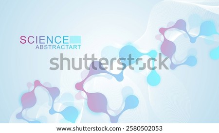 Molecular structure DNA, atom, neurons. Science concept for your design. Connected lines with dots. Medical, technology, chemistry, science background. Vector illustration