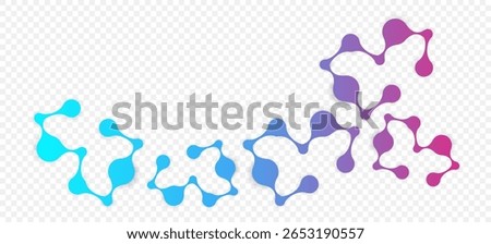 Molecular structure DNA, atom, neurons. Medical, technology, chemistry, science background. Science concept for your design. Connected lines with dots. Vector illustration.