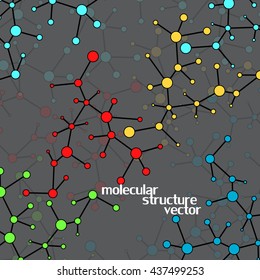 Molecular structure. DNA. Colorful background, vector illustration, eps 10