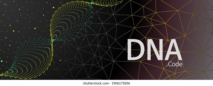 Molekulare Struktur der DNA-Design-Banner-Vorlage. Für Molekularbiologie, Wissenschaft, medizinische Forschung, Medizin, Raumfahrt.