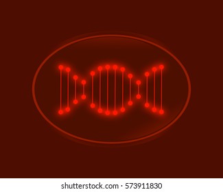 Molecular structure of DNA. DNA icon. Vector illustration.