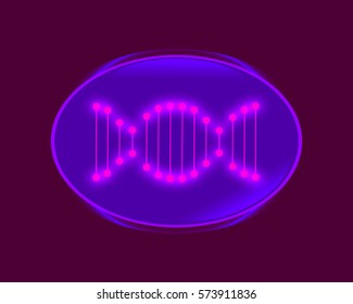 Molecular structure of DNA. DNA icon. Vector illustration.