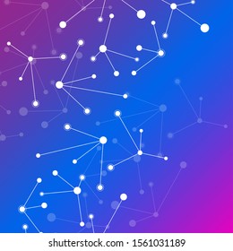 Molecular structure of DNA. Science and technology concept, geometric abstract background