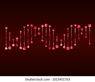 Molecular structure of DNA. DNA. Vector illustration.