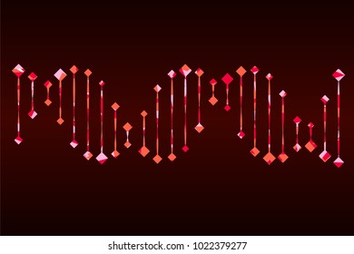 Molecular structure of DNA. Vector illustration.