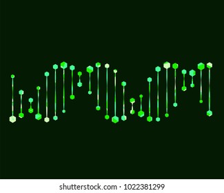 Molecular structure of DNA. DNA. Vector illustration.