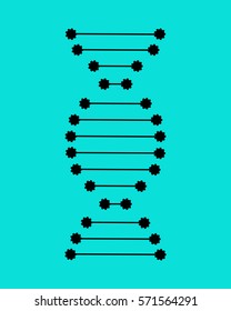 Molecular structure of DNA. DNA. Vector illustration.