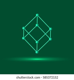 Molecular structure of DNA. DNA. Vector illustration. The molecular structure in the form of a square.