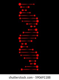 Molecular structure of DNA. DNA. Vector illustration.