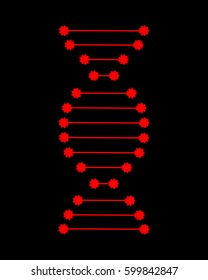 Molecular structure of DNA. DNA. Vector illustration.