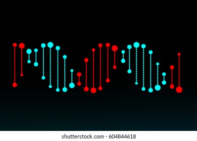 Molecular structure of DNA. DNA. Vector illustration.