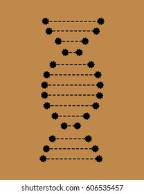 Molecular structure of DNA. DNA. Vector illustration.