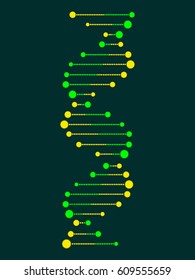 Molecular Structure Of DNA. Vector Illustration.