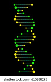 Molecular structure of DNA. DNA. Vector illustration.