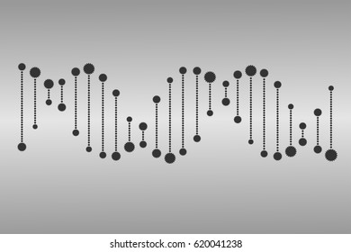 Molecular structure of DNA. DNA. Vector illustration.
