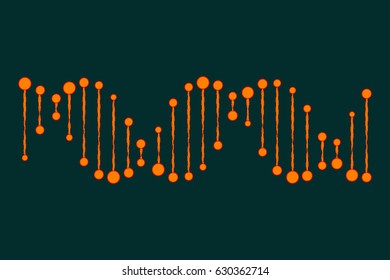 Molecular structure of DNA. Vector illustration.
