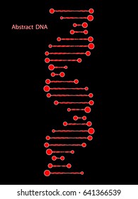 Molecular structure of DNA. DNA. Vector illustration.